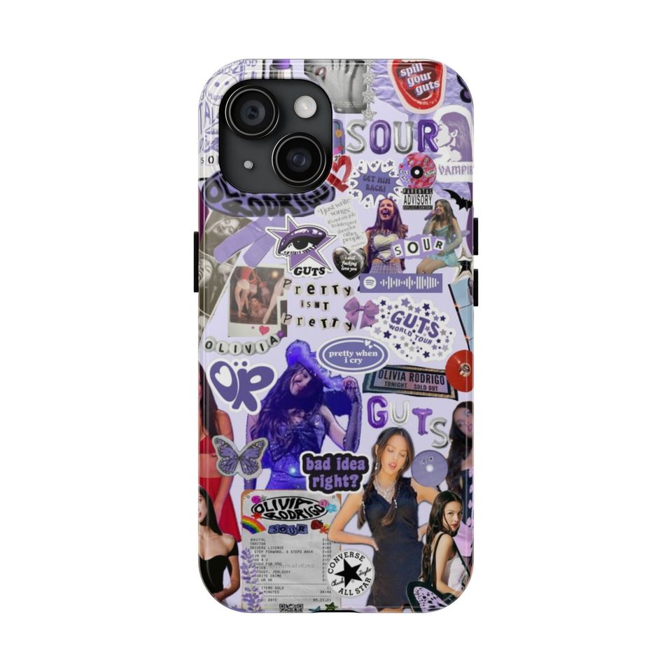 Olivia Rodrigo Purple Collage Phone Case Vintage Aesthetic iPhone