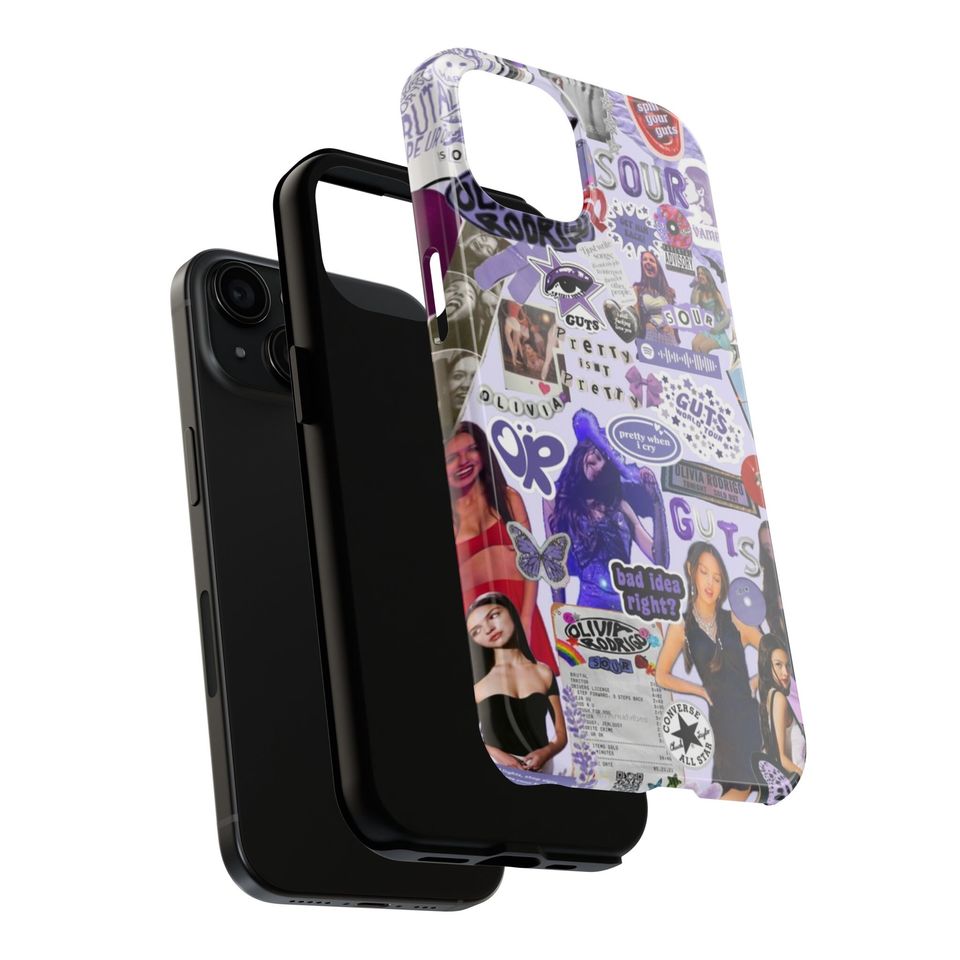 Olivia Rodrigo Purple Collage Phone Case Vintage Aesthetic iPhone