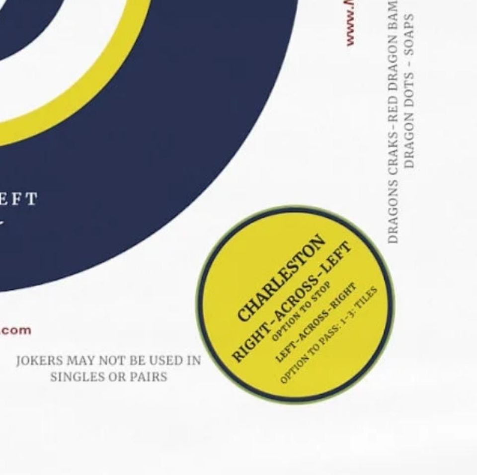 White Mahjong Game Tablecloth