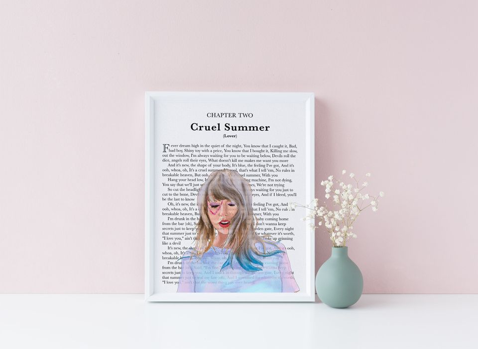 Multiple Songs Available - Watercolor Lyric Art - Physical Prints