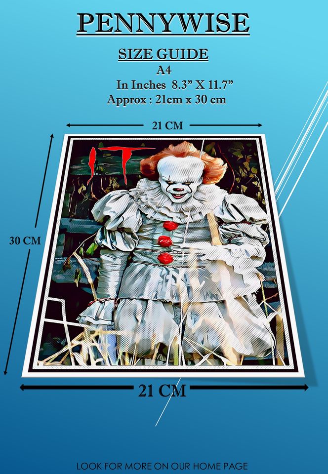 IT Poster, Pennywise Poster, Wall Decor