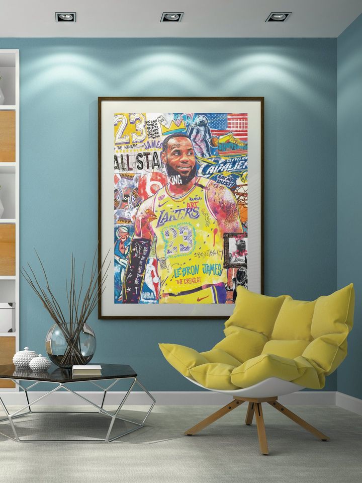 LeBron James Poster, Gift for boyfriend