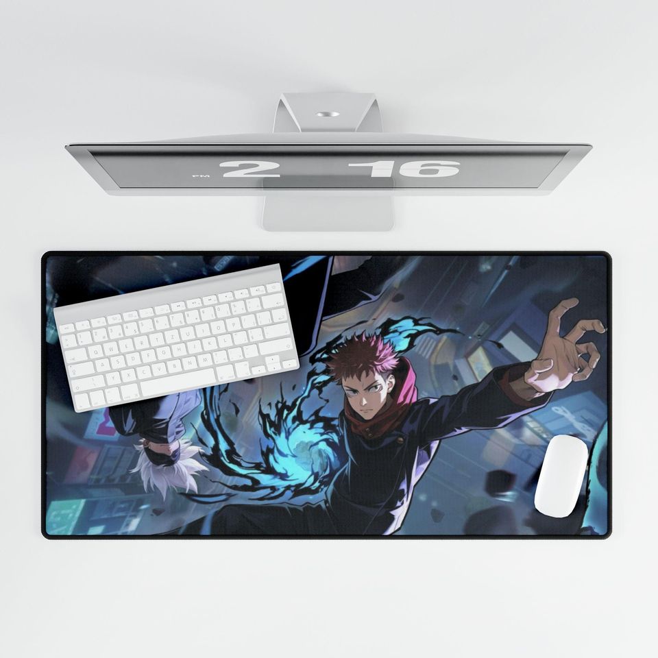 Jujutsu Satoru Desk Mat: Gojo & Yuji Anime Gaming Pad