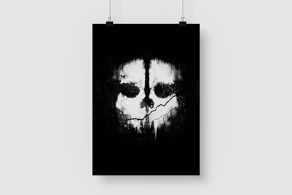 Call of Duty Poster | Ghost Logo Poster | Gaming Poster