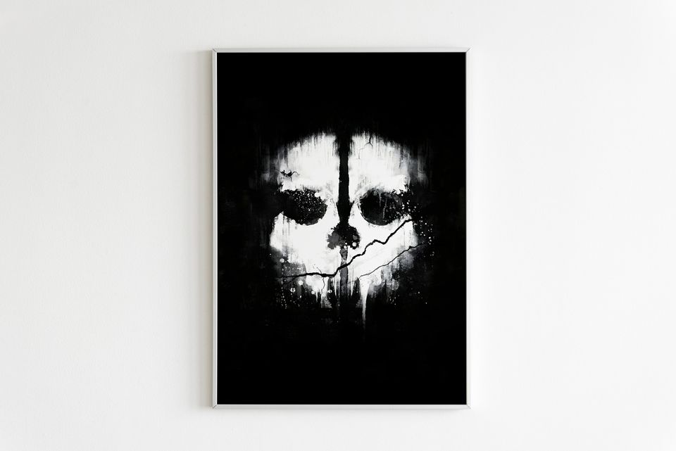 Call of Duty Poster | Ghost Logo Poster | Gaming Poster