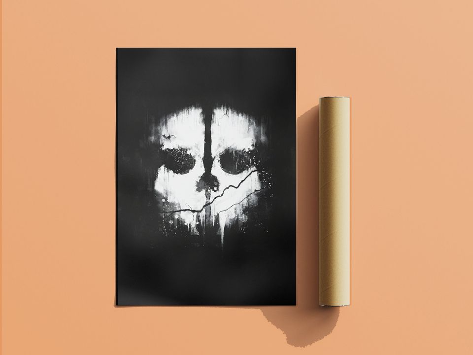 Call of Duty Poster | Ghost Logo Poster | Gaming Poster