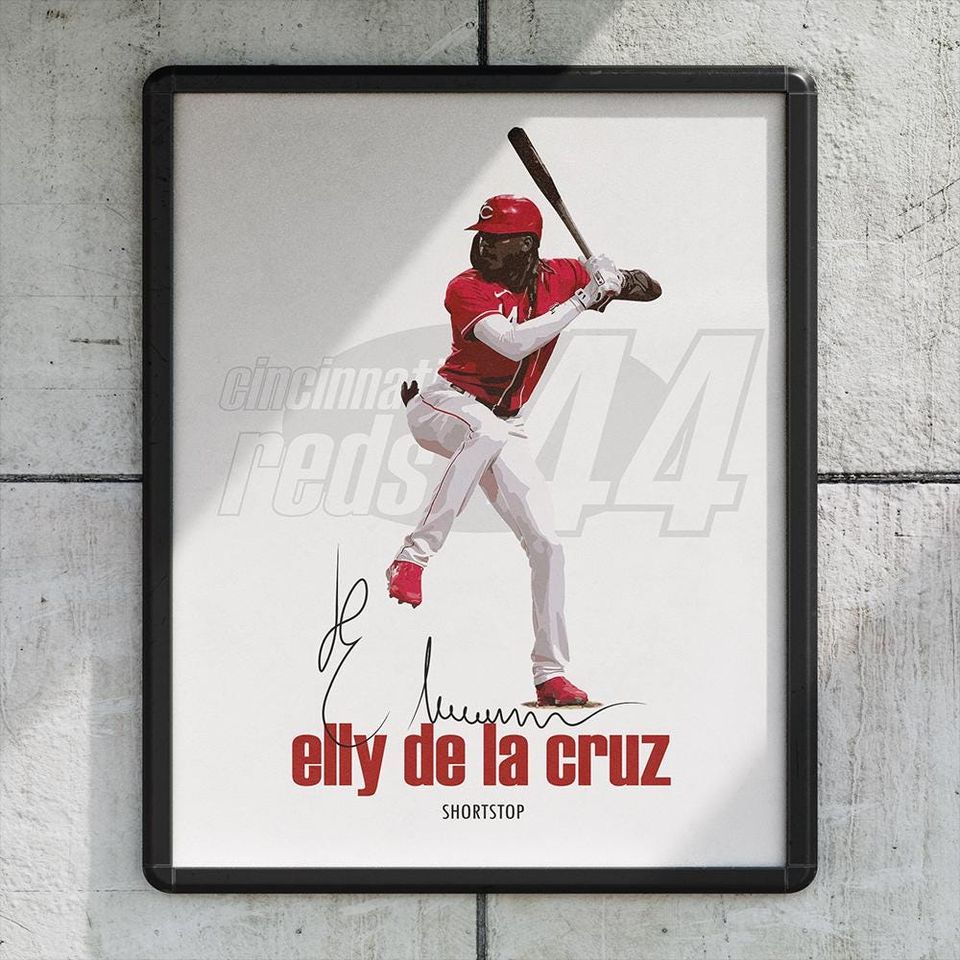 Elly De La Cruz Cincinnati Reds Baseball Poster/Wall Decor/Print