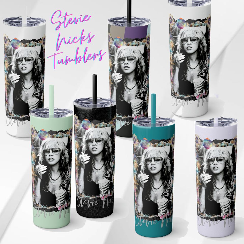 Stevie Nicks Tumbler with Lid and Straw 20oz