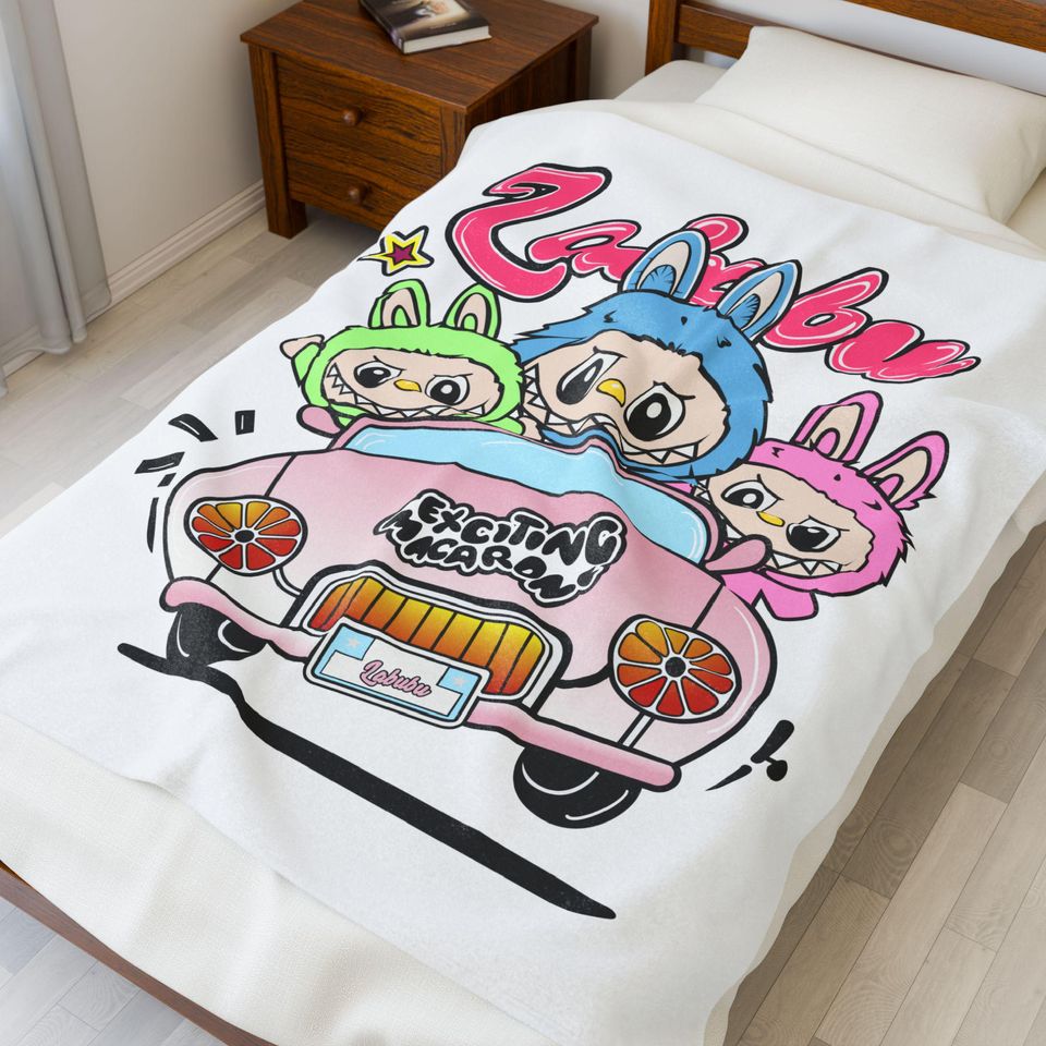 Labubu Fleece Blanket | Gift For Kid | Back To School Gift