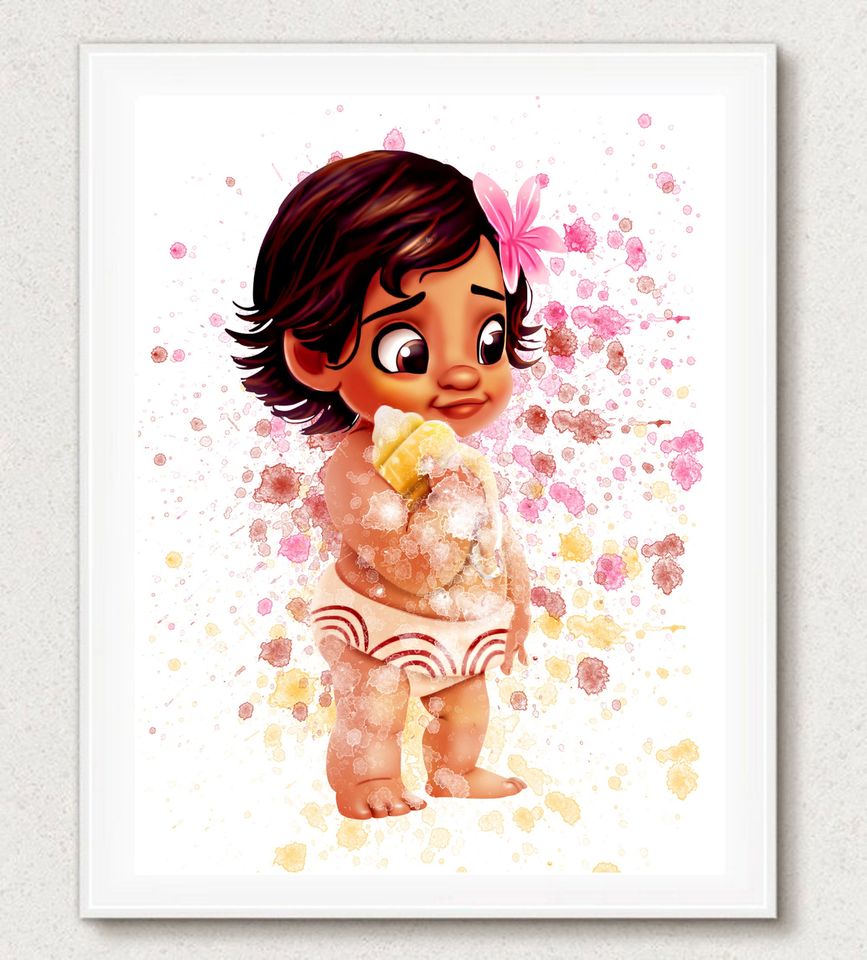 Moana Princess, Disney poster, art decoration
