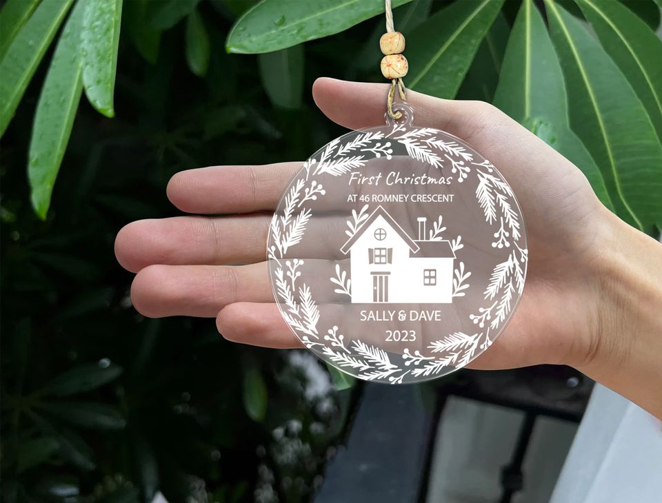 Personalized Tiny House Ornaments  Bundle, Christmas ornament, Acrylic Ornament  , Glowforge