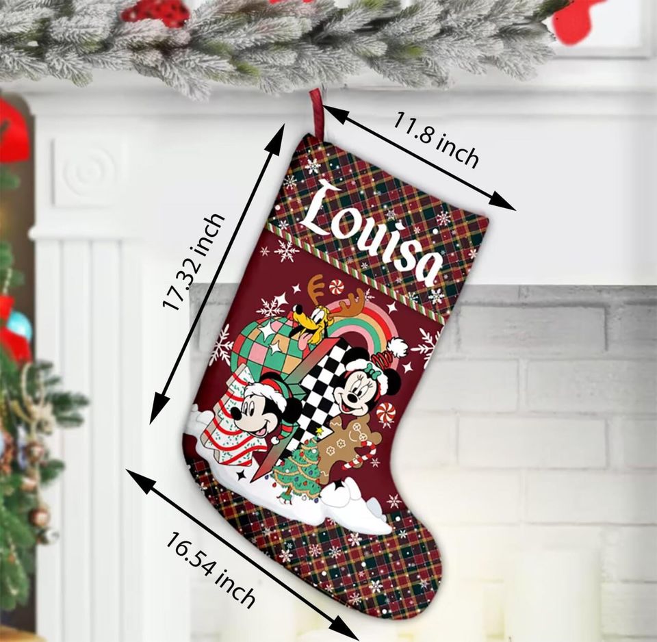 Custom Name Disney Princess Christmas Stocking, Aurora Stocking