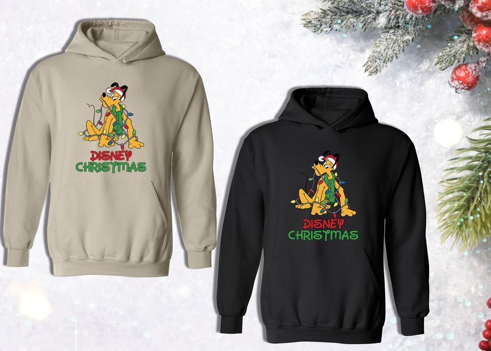 Pluto Christmas Lights Hoodie, Disney Pluto Hoodie