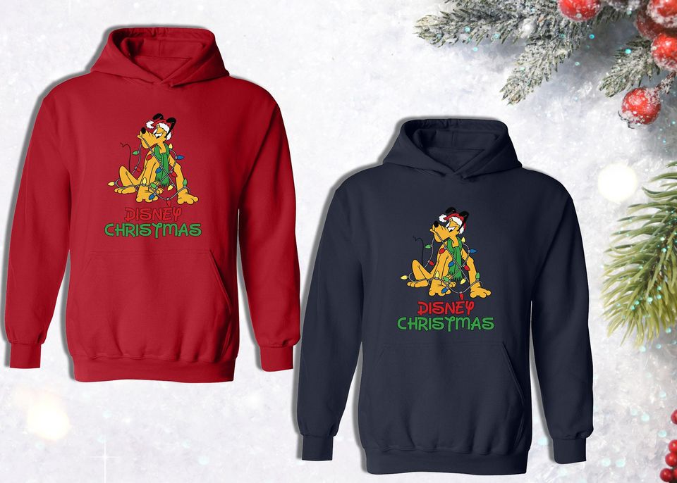 Pluto Christmas Lights Hoodie, Disney Pluto Hoodie