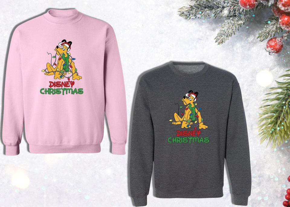 Pluto Christmas Lights Hoodie, Disney Pluto Hoodie