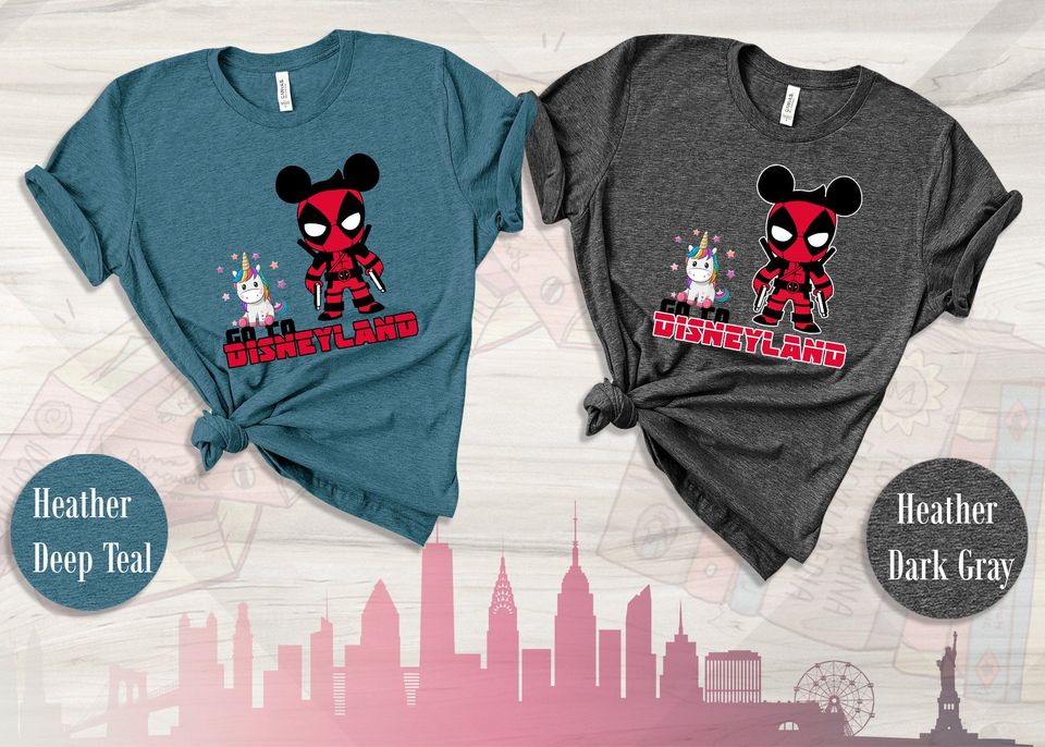 Marvel, Deadpool, Disney Couple Shirt