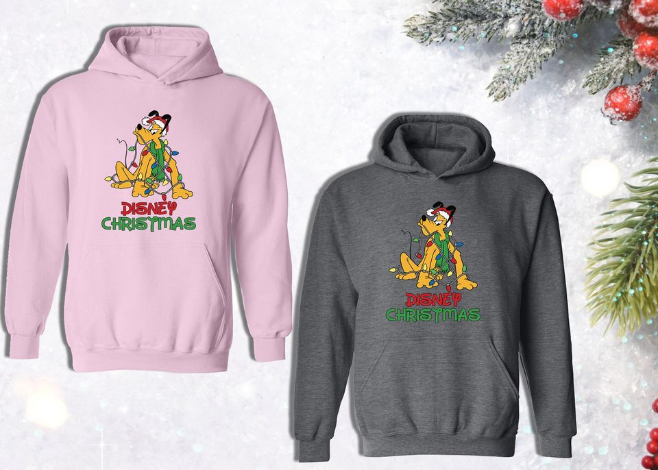 Pluto Christmas Lights Hoodie, Disney Pluto Hoodie