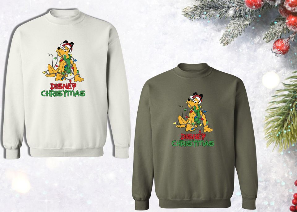 Pluto Christmas Lights Hoodie, Disney Pluto Hoodie