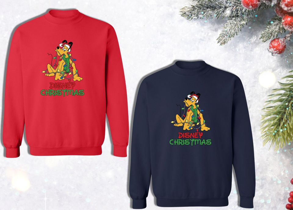 Pluto Christmas Lights Hoodie, Disney Pluto Hoodie