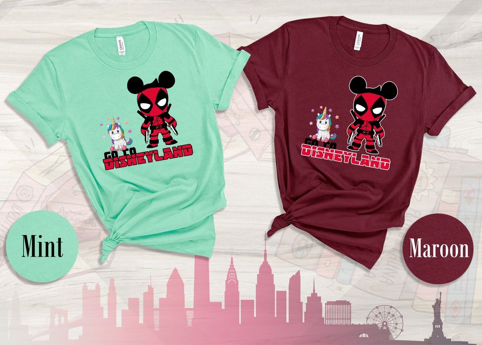 Marvel, Deadpool, Disney Couple Shirt