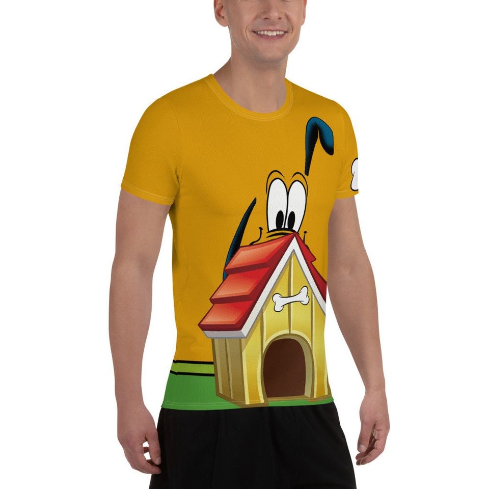Pet Dog Men's T-shirt – Fun Cartoon Casual Graphic Tee for Adults