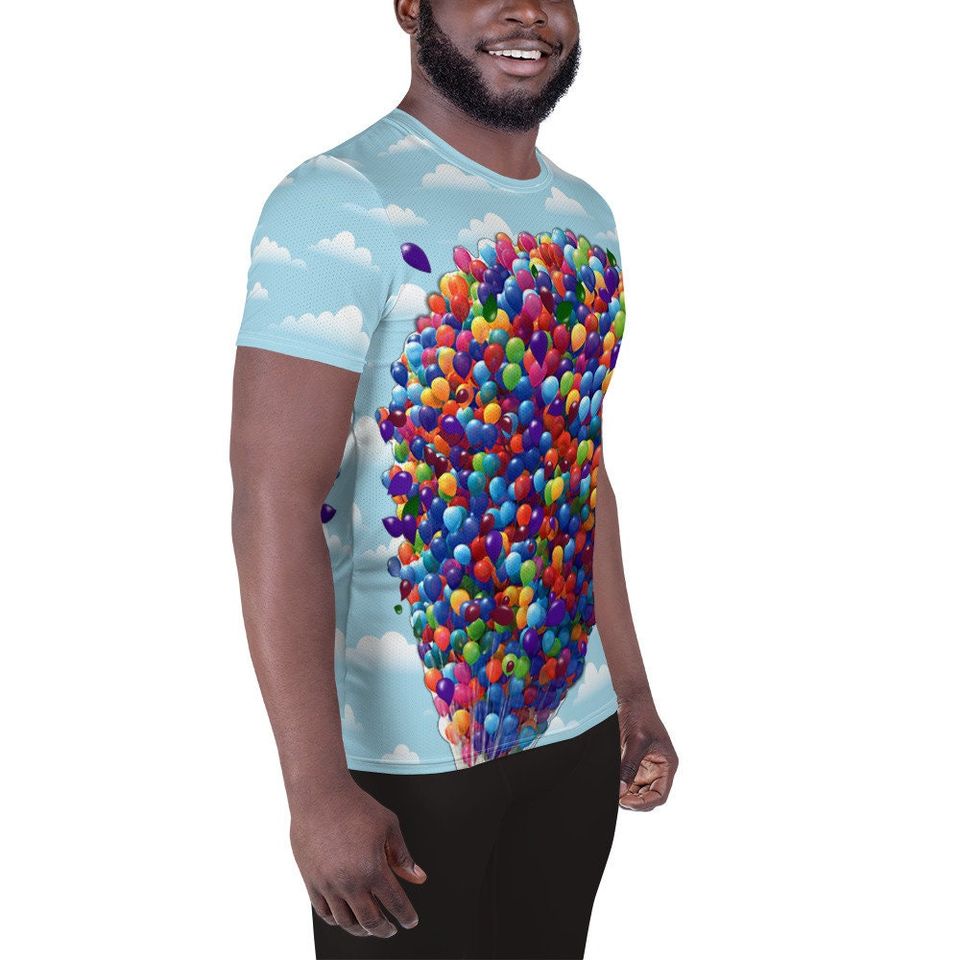 Balloons Men's T-shirt  – Fun Cartoon Casual Graphic Tee for Adults