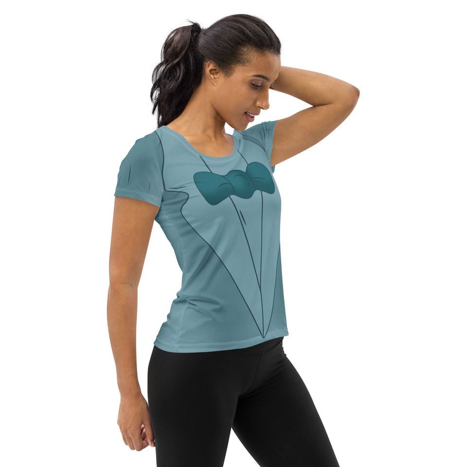 Bow Tie Ghost Women's Athletic T-shirt