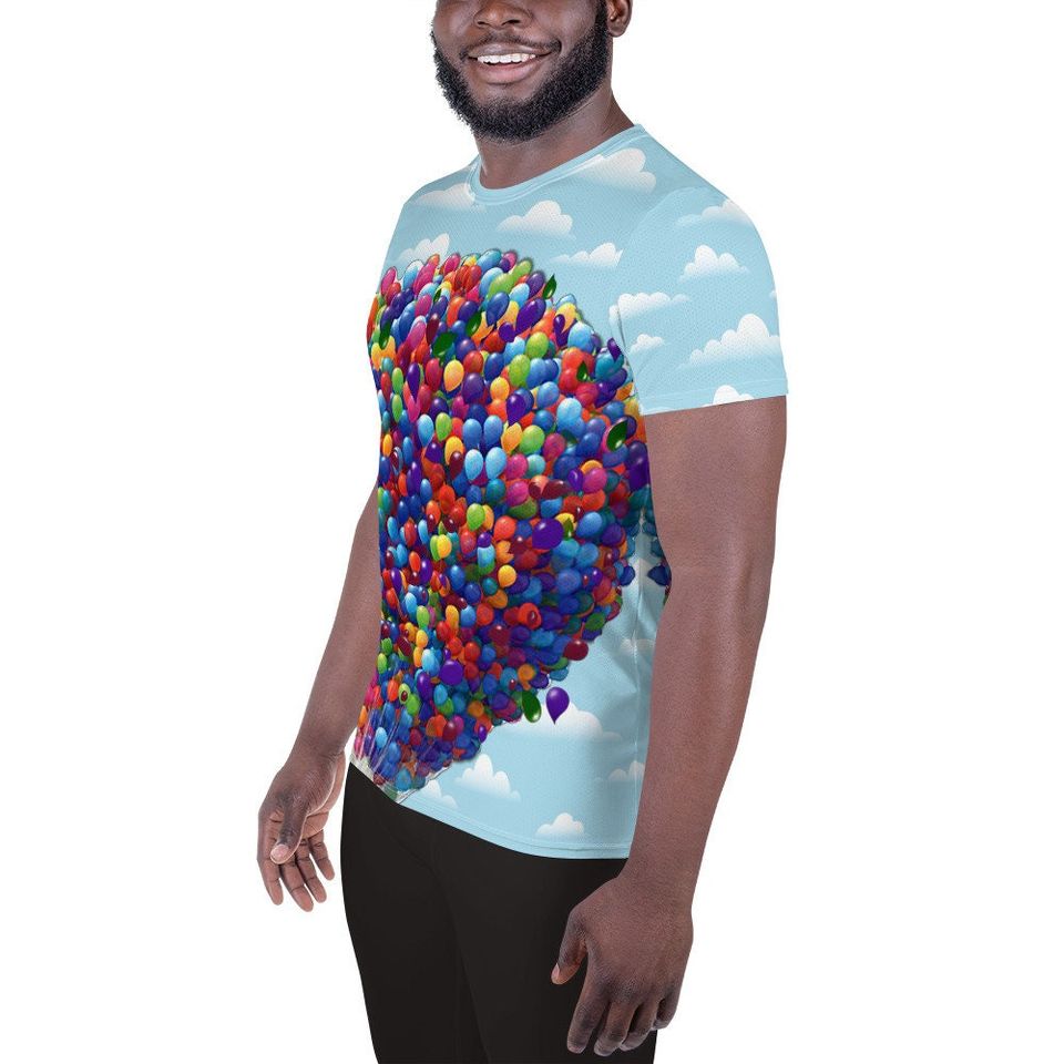 Balloons Men's T-shirt  – Fun Cartoon Casual Graphic Tee for Adults