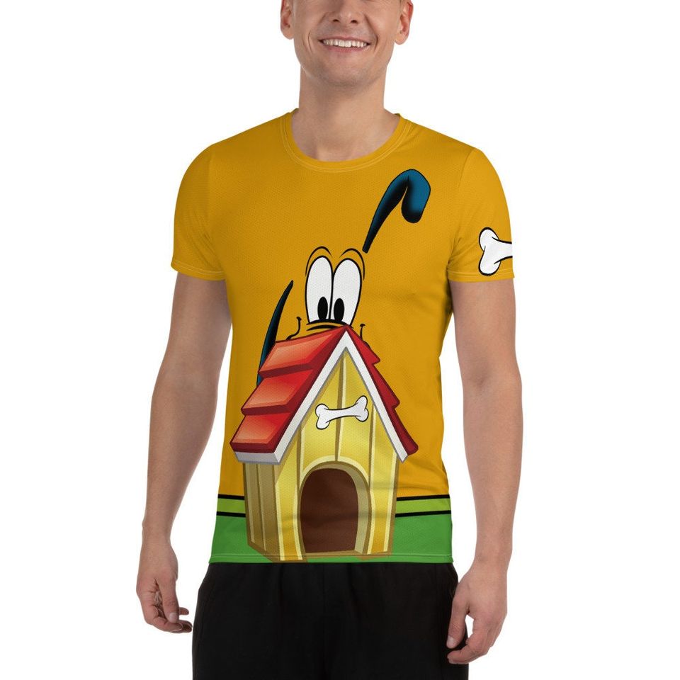 Pet Dog Men's T-shirt – Fun Cartoon Casual Graphic Tee for Adults