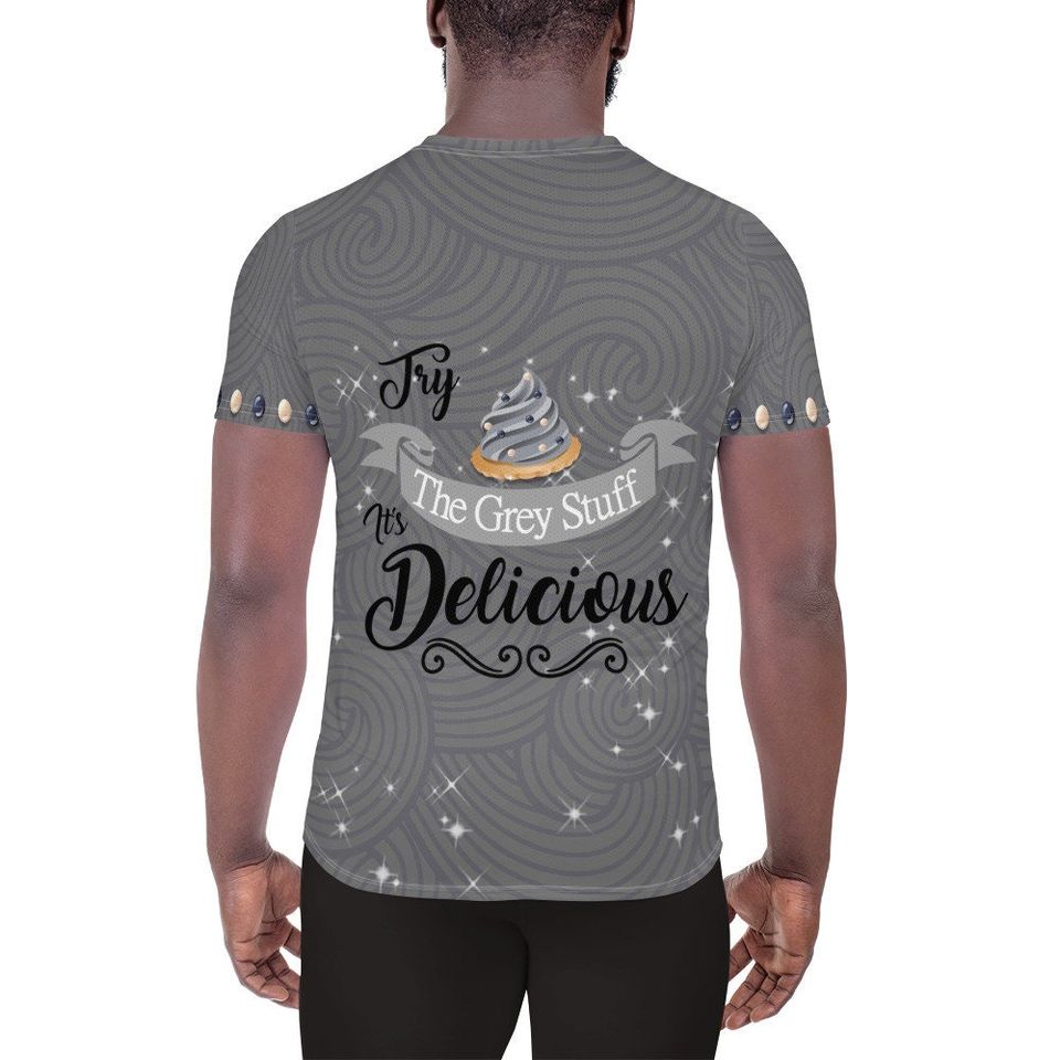 Grey Stuff Men's T-shirt – Fun Cartoon Casual Graphic Tee for Adults