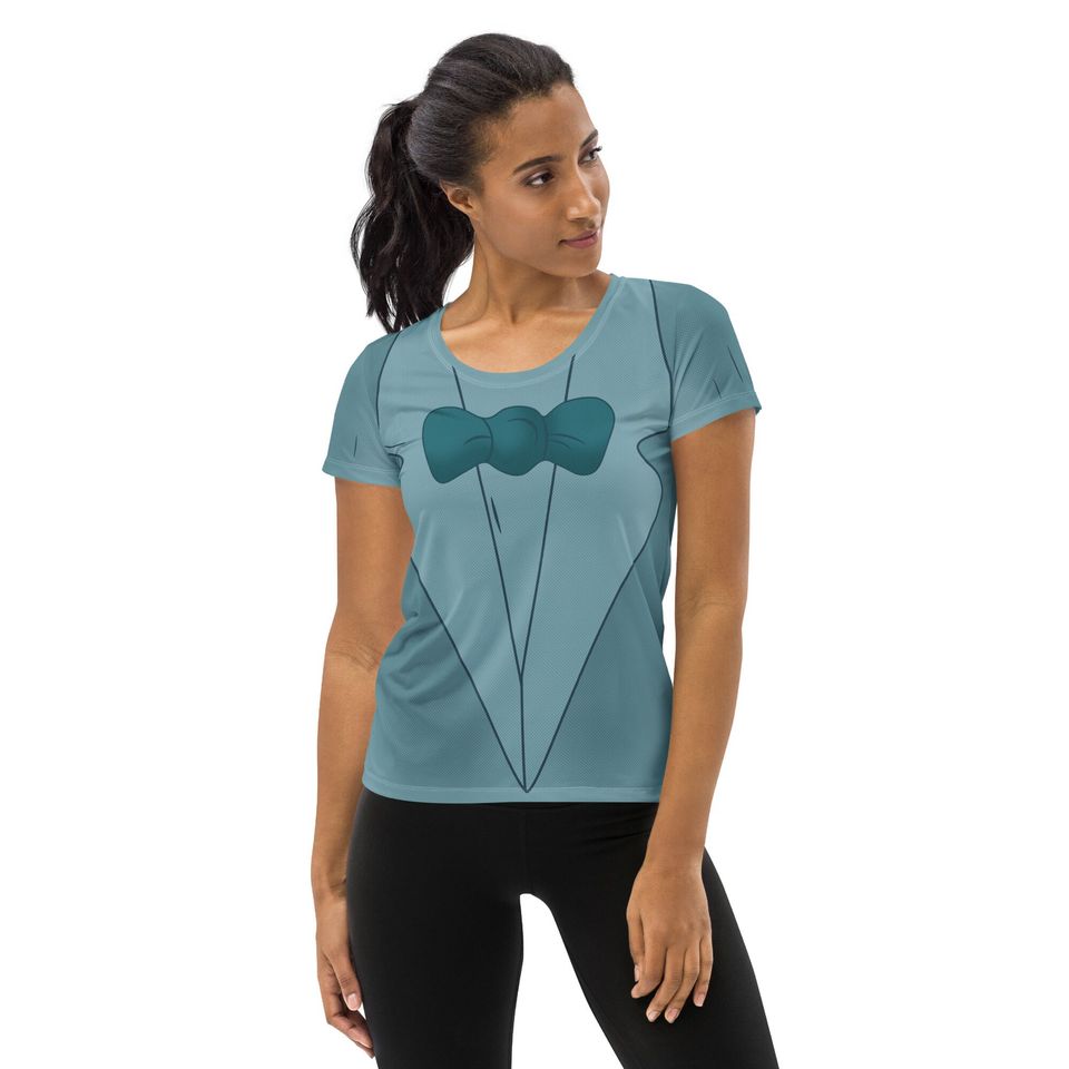 Bow Tie Ghost Women's Athletic T-shirt