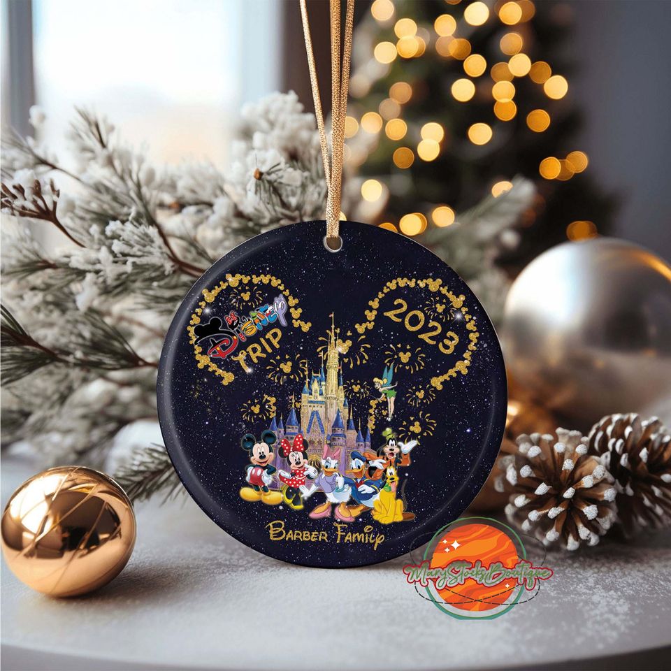 Personalized Disney Trip 2023 Ornament, Family Vacation Ornament