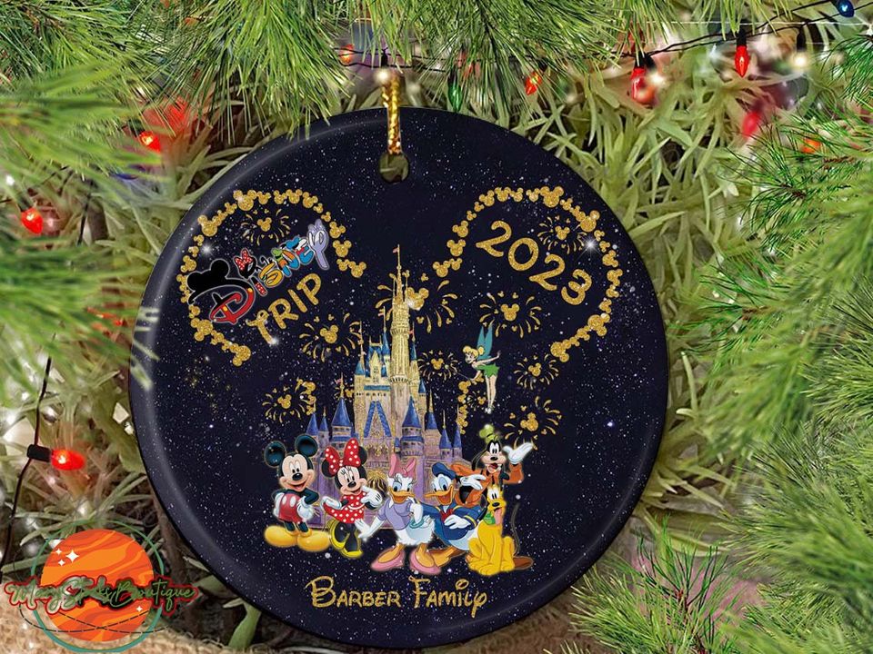 Personalized Disney Trip 2023 Ornament, Family Vacation Ornament