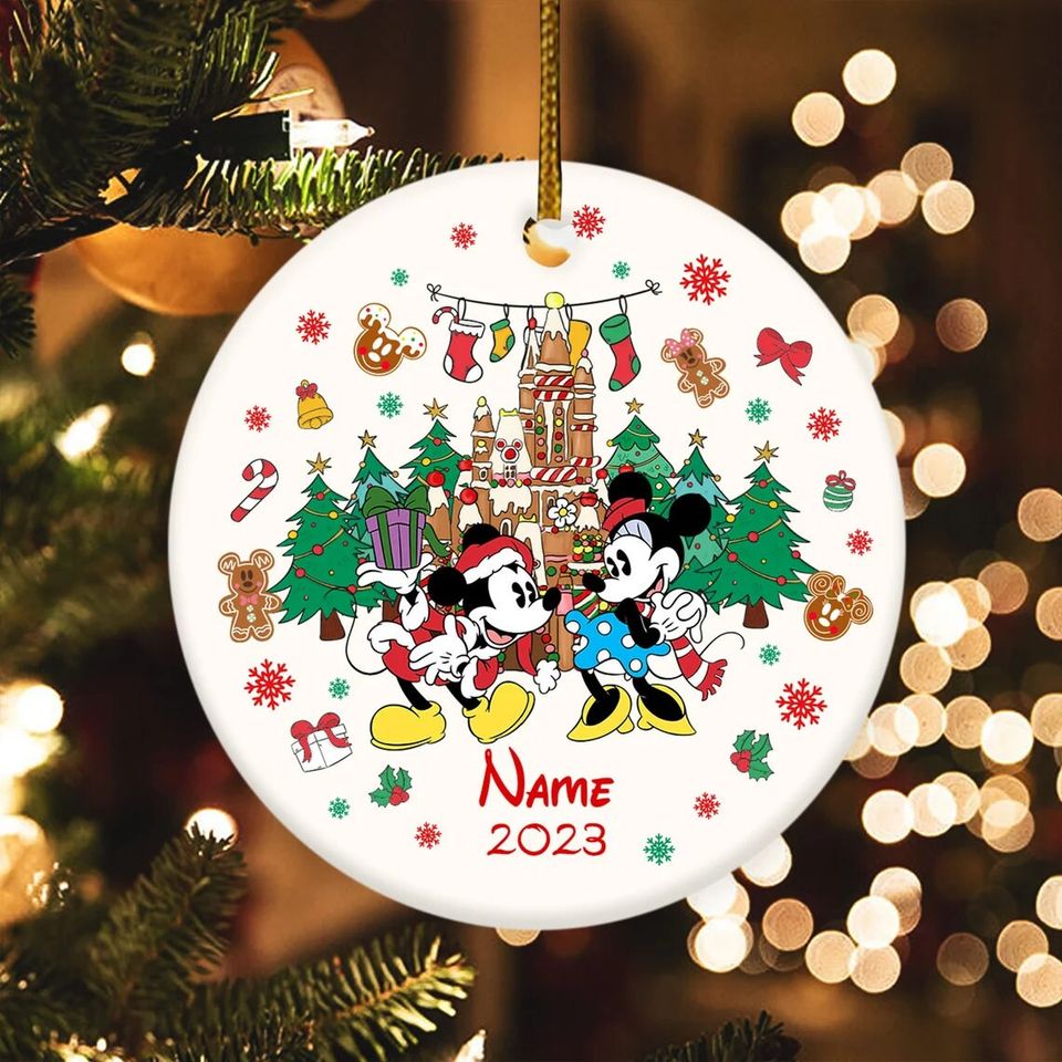 Personalized Magic Kingdom Ornament, Disney Christmas Ornament