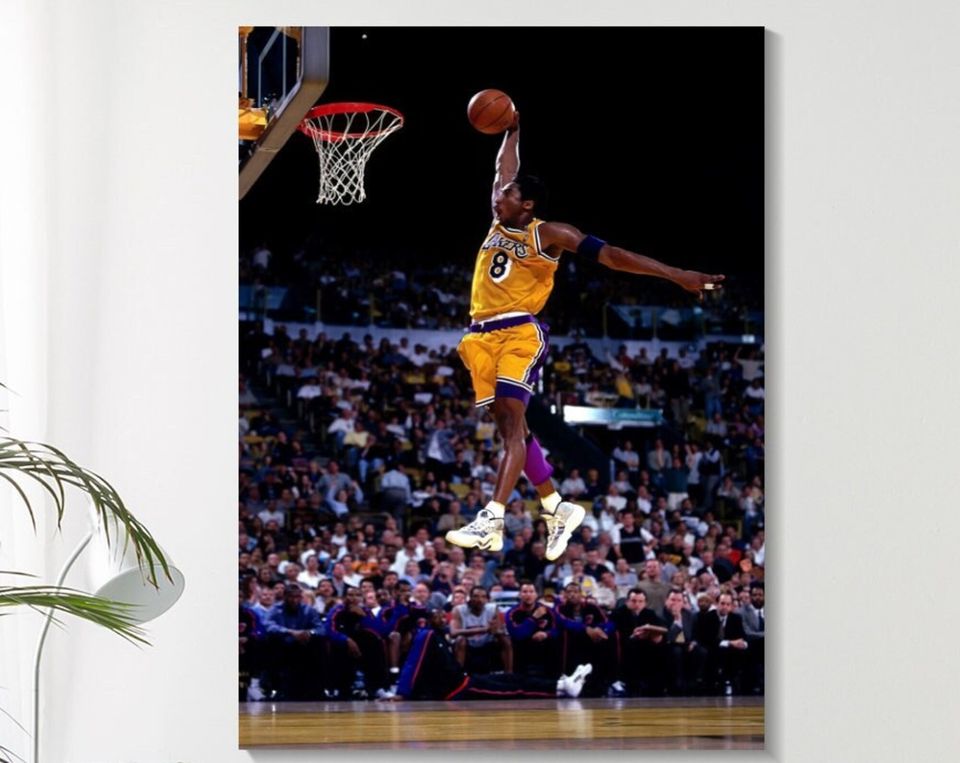 Kobe Bryant Poster, Kobe Bryant, Dunk Poster, Basketball Poster