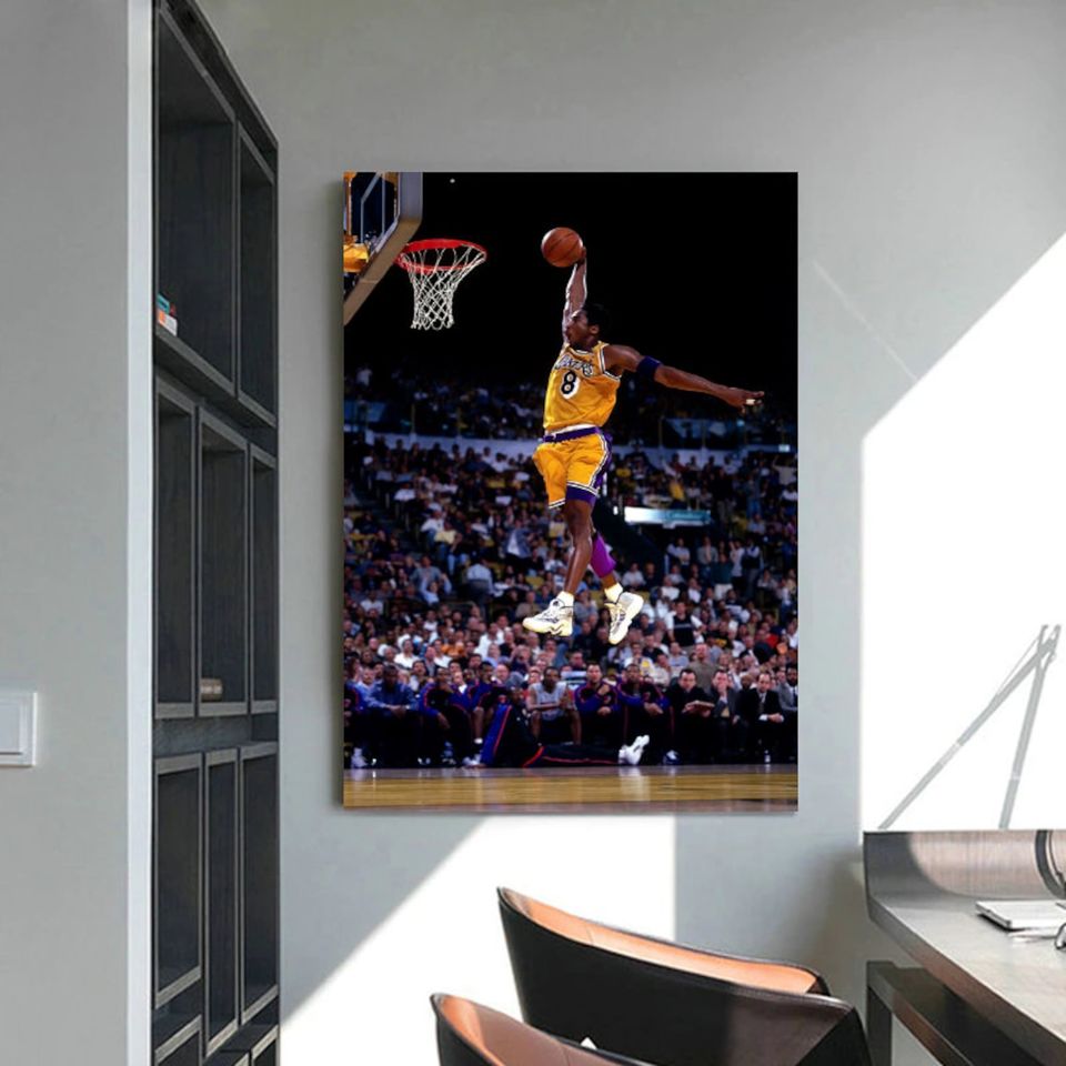 Kobe Bryant Poster, Kobe Bryant, Dunk Poster, Basketball Poster