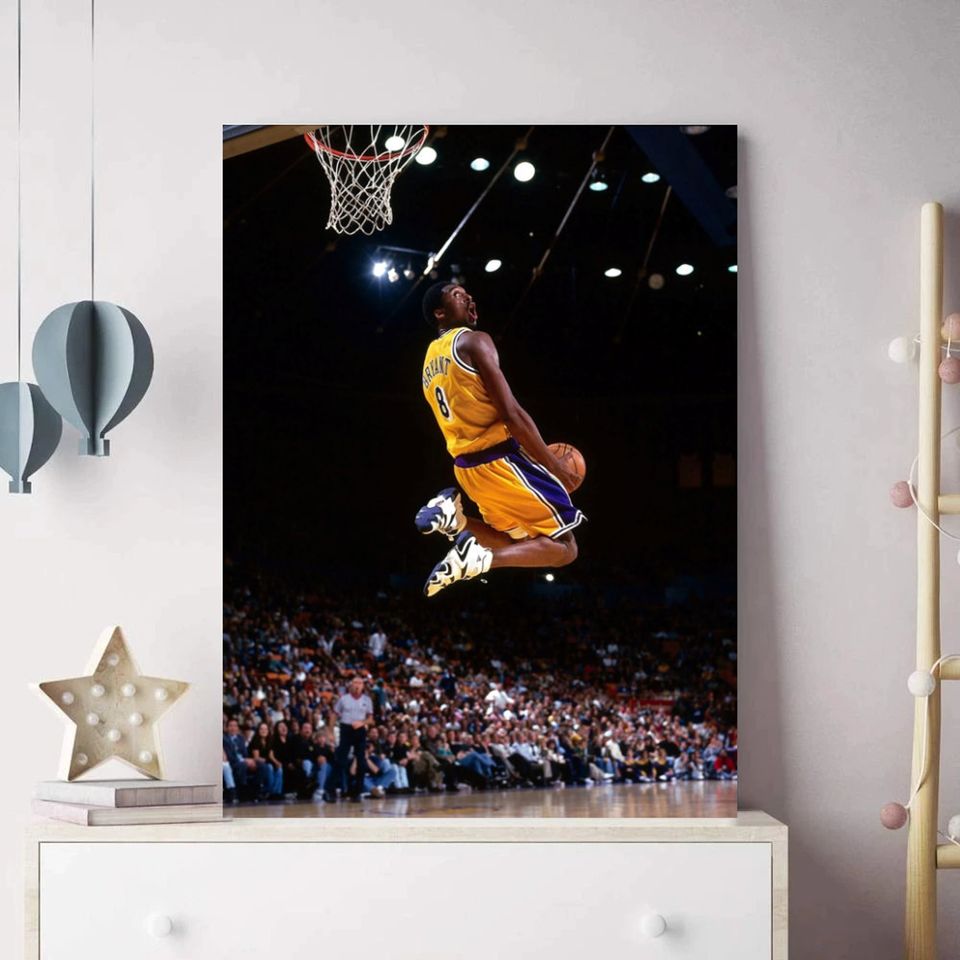 Kobe Bryant Poster, Kobe Bryant, Dunk Poster, Basketball Poster | ID ...