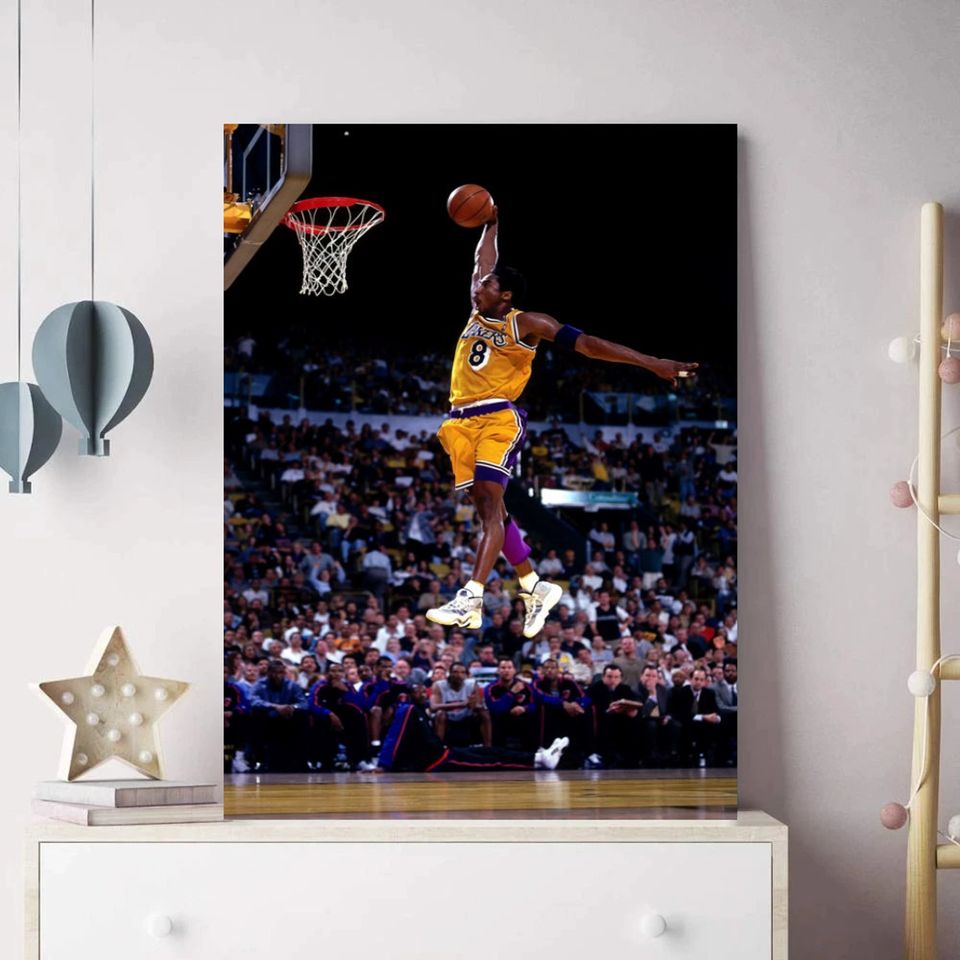 Kobe Bryant Poster, Kobe Bryant, Dunk Poster, Basketball Poster