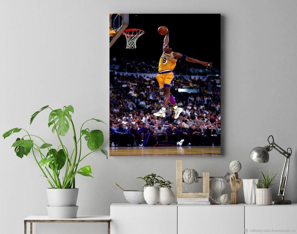 Kobe Bryant Poster, Kobe Bryant, Dunk Poster, Basketball Poster