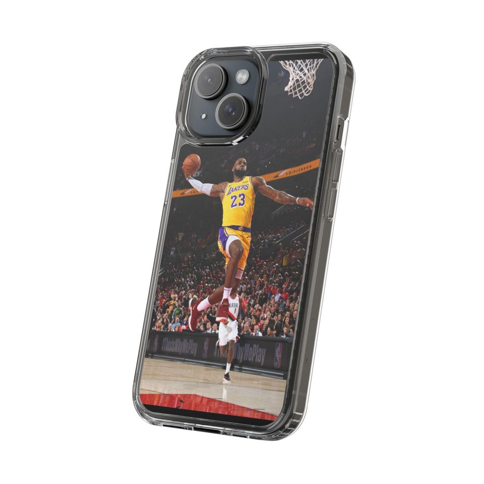 LeBron James Lakers iPhone Case: Minimalist NBA Art Phone Cover