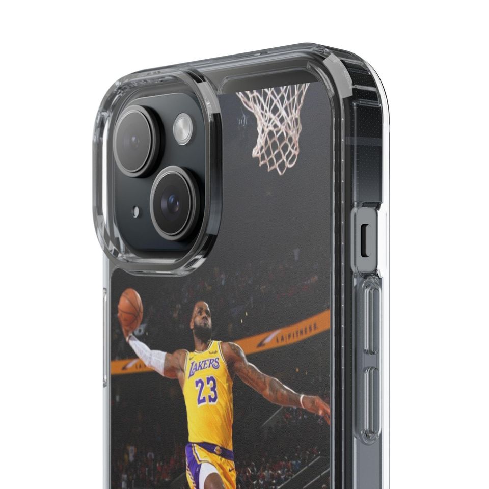 LeBron James Lakers iPhone Case: Minimalist NBA Art Phone Cover