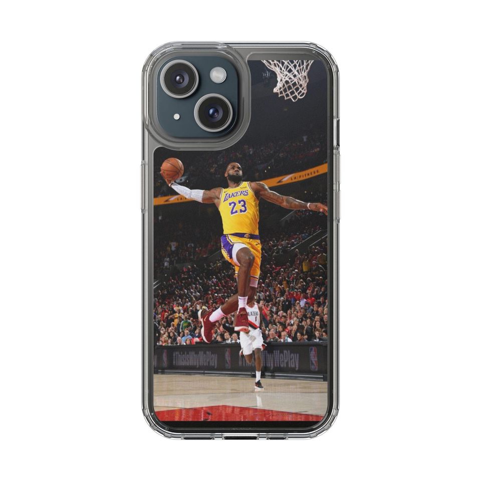 LeBron James Lakers iPhone Case: Minimalist NBA Art Phone Cover