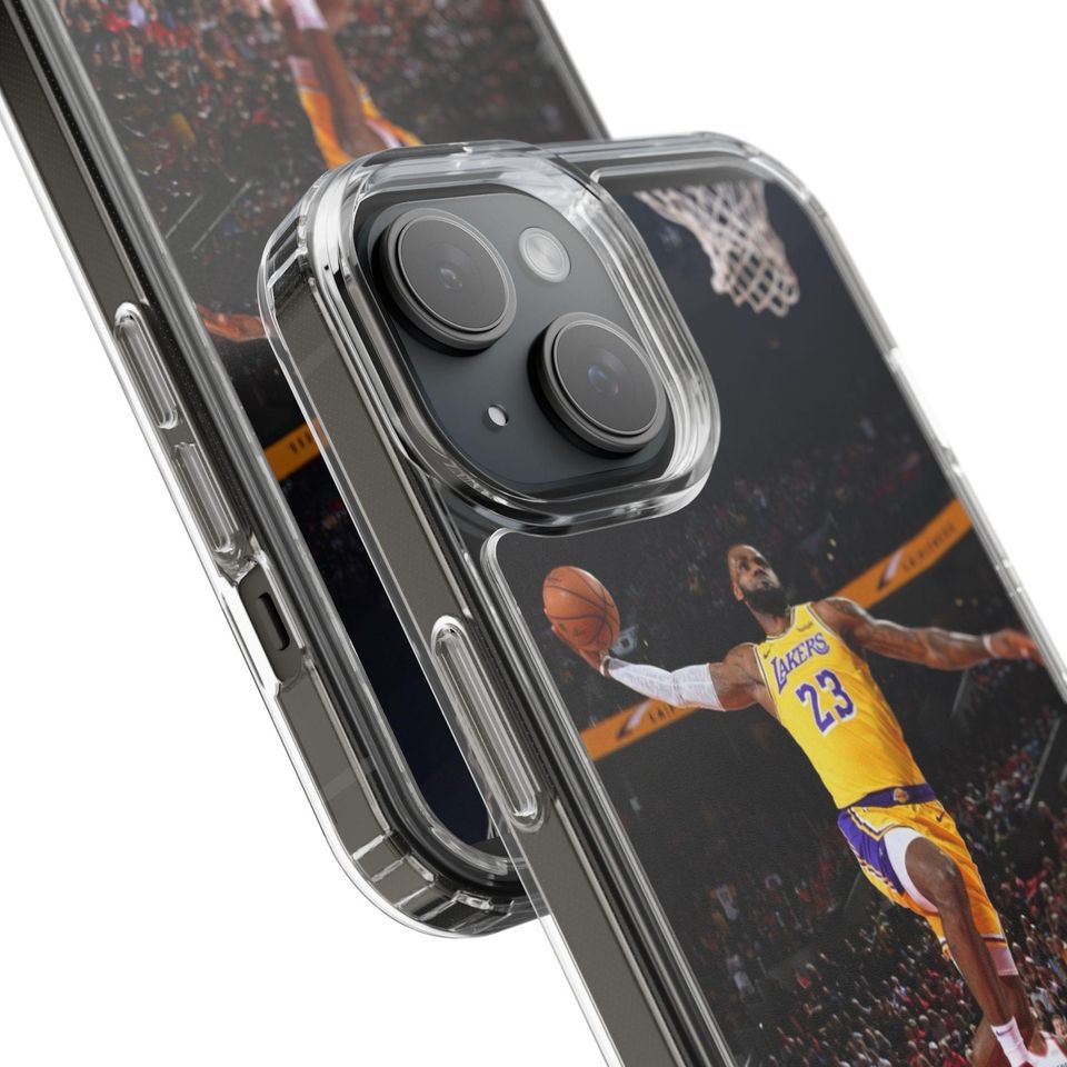 LeBron James Lakers iPhone Case: Minimalist NBA Art Phone Cover