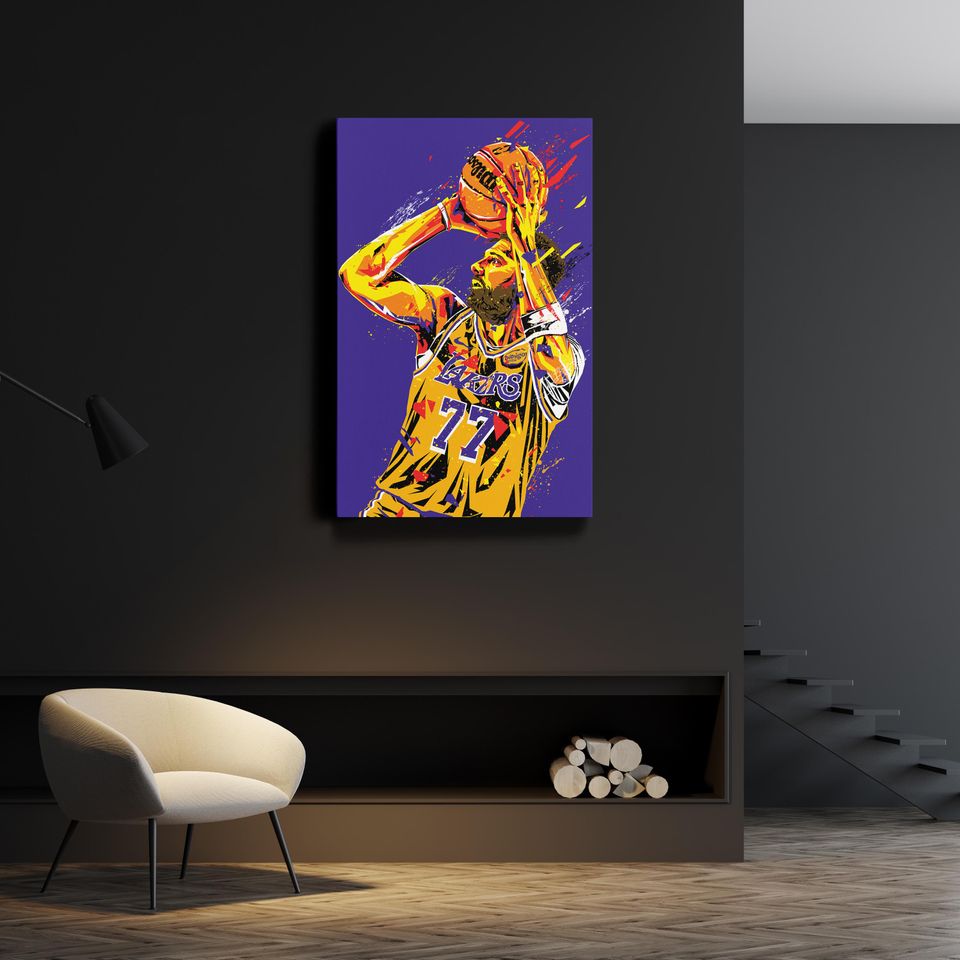 Luka Doncic Pop Art Canvas Print  Los Angeles Lakers Wall Decor  NBA Gift for Basketball Fans, Game Room or Man Cave