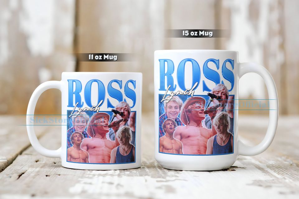 ROSS LYNCH Coffee Mug, Ross Lynch Tea Mug, Ross Lynch Drinkware, Ross Lynch Mug, Ross Lynch Merch Gift, Ross Shor Lynch Print Mugs