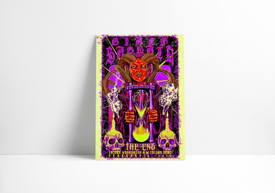 Black Sabbath Lot Ozzy Osbourne The End Tour Poster