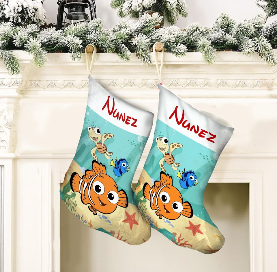 Personalized Disney Christmas Stocking, Finding Nemo Christmas Stocking
