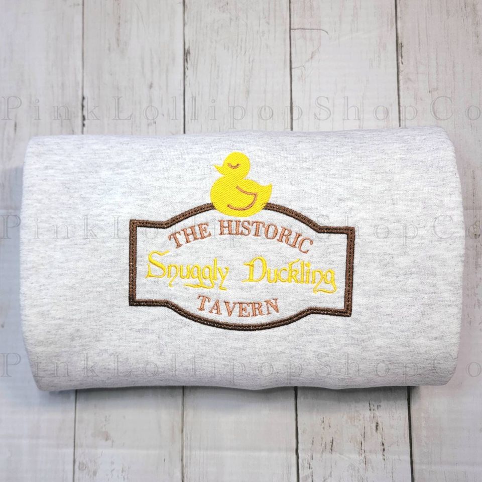 Snuggly Duckling Sweatshirt, Rapunzel Embroidered Crewneck