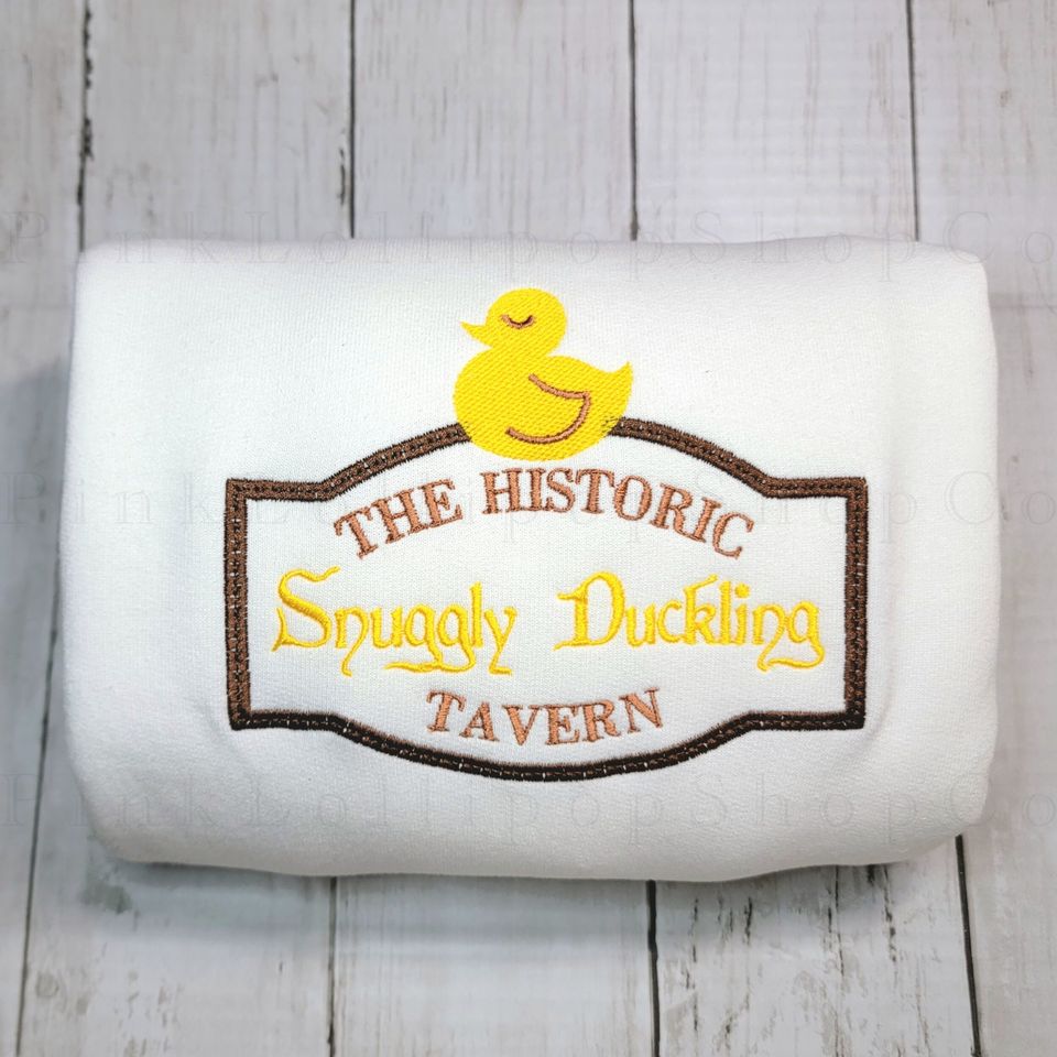 Snuggly Duckling Sweatshirt, Rapunzel Embroidered Crewneck