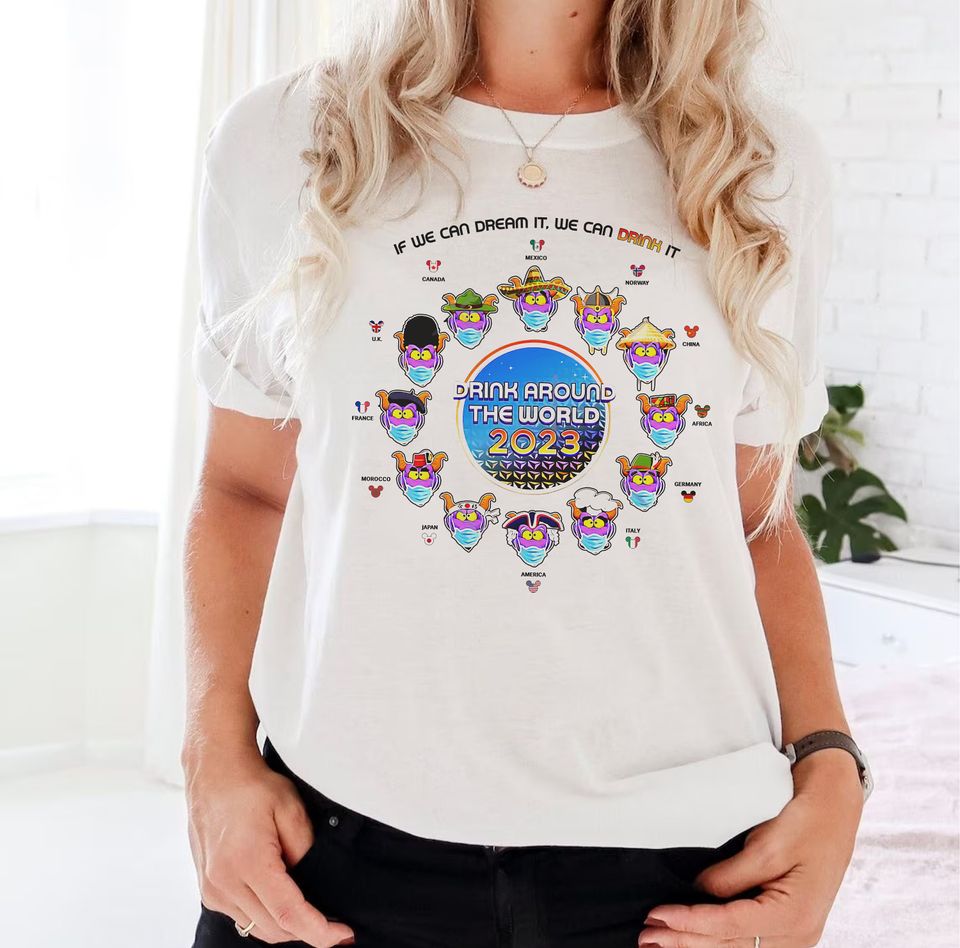 Disney Drinking Around The World 2023 Shirt | Figment Drinking Team Shirt